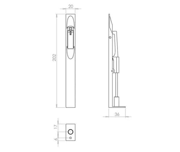 Brass Lever Action Flushbolts