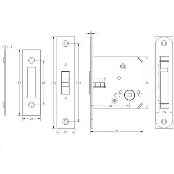 Sliding Door Bathroom Lock