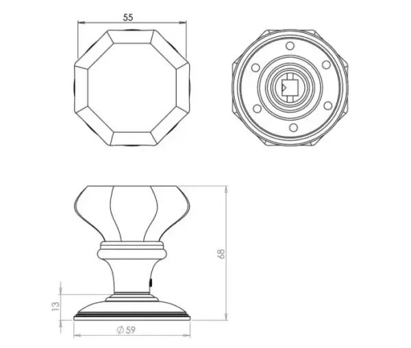 Flower Glass Door Knobs