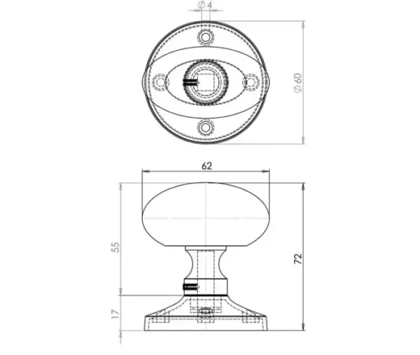 Kontrax Oval Door Knobs