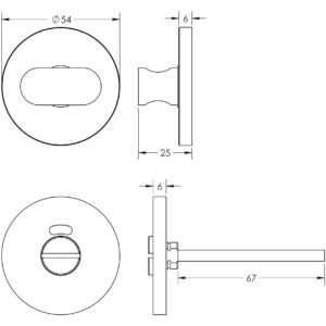 Frelan Hardware CRES CR-801 Thumb Turn & Lock