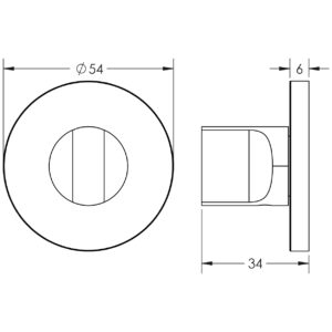 Frelan Hardware CRES CR-802 Thumb Turn & Lock
