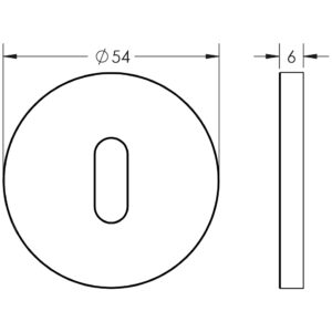 Frelan Hardware CRES Standard Keyway Round Rose Escutcheon