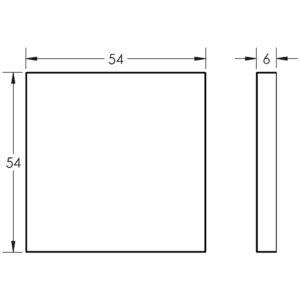 Frelan Hardware CRES Blank Sqaure Rose Escutcheon