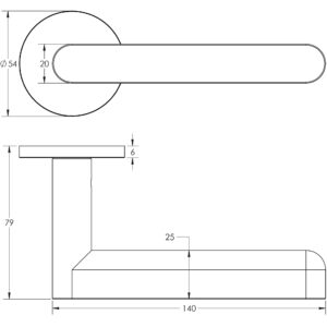 Frelan Hardware CRES CR-101 Door Handle