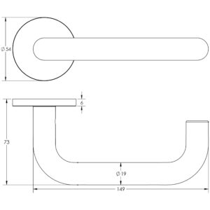 Frelan Hardware CRES CR-106 Rose Door Handle
