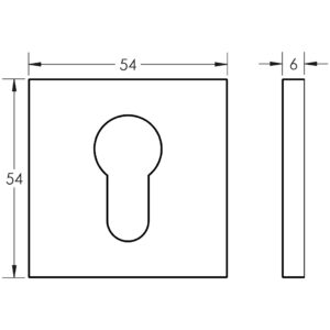 Frelan Hardware CRES Escutcheon 4 Keyway Round Rose Escutcheon