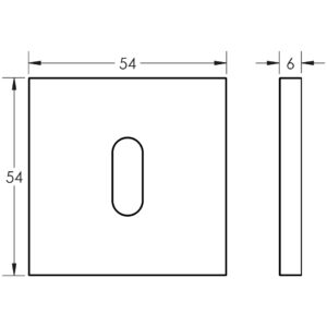 Frelan Hardware CRES Escutcheon 3 Keyway Round Rose Escutcheon