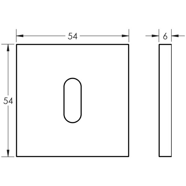 Frelan Hardware CRES Escutcheon 3 Keyway Round Rose Escutcheon