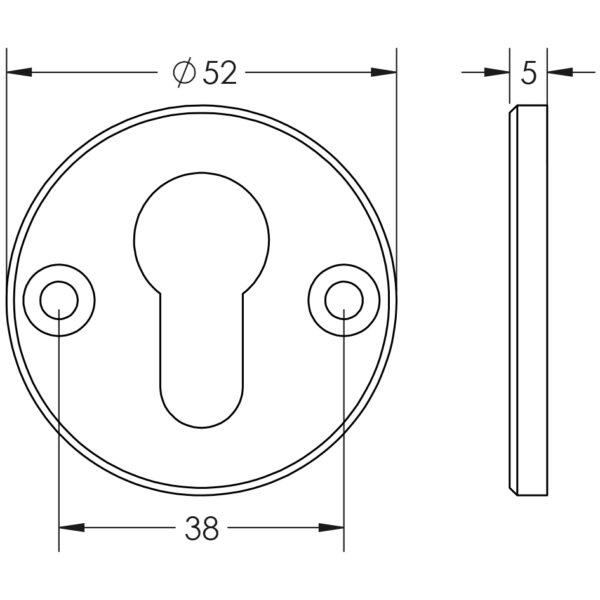 Frelan Hardware CRES External Security Escutcheon