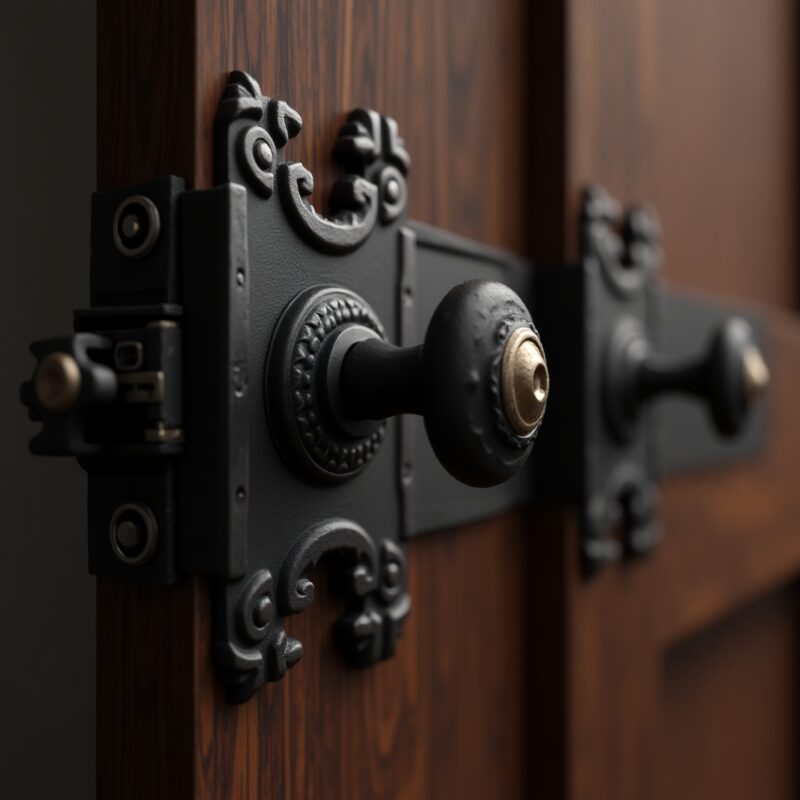 Black Antique Door Furniture