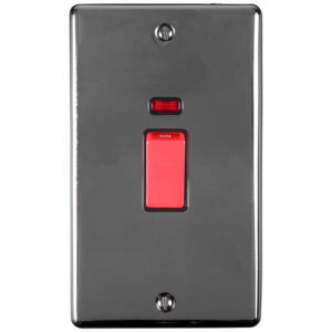 Enhance Decorative 45Amp Switch With Neon Indicator - Double Plate