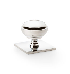 Quantock Cupboard Knob on Square Backplate