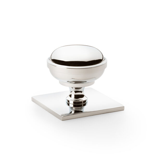Quantock Cupboard Knob on Square Backplate