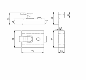 Contract Rim Cylinder Nightlatch