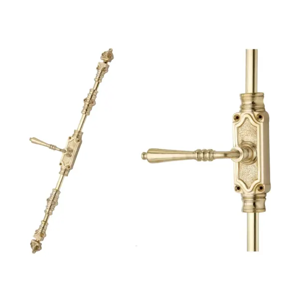 Lever Handle Door Brass Espagnolette Bolt - Upto 9 feet Doors - Image 6