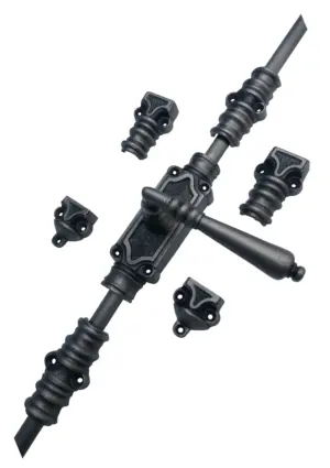 Lever Handle Espagnolette Bolt - Upto 9' - Antique Pewete