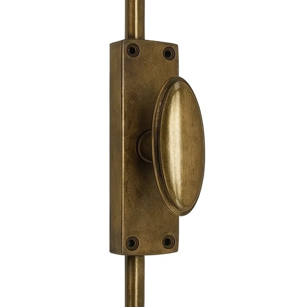 Oval Knob Espagnolette/Crémone Locking Bolt for up to 8.5 Feet High Doors & Windows