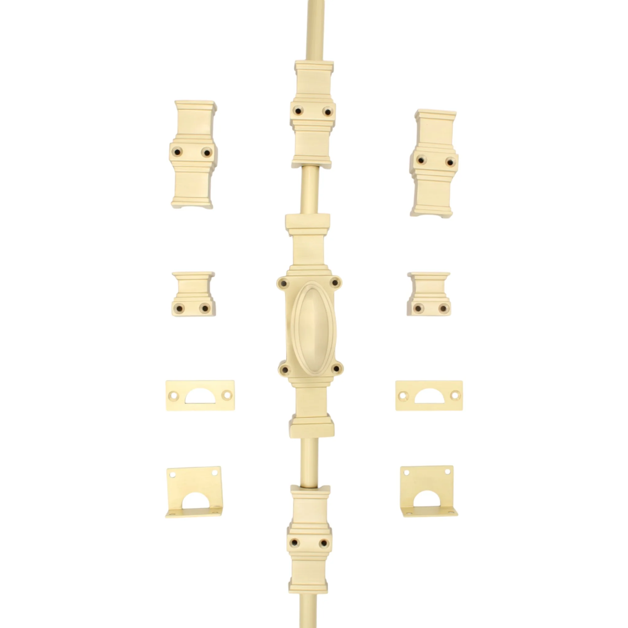 The Windsor Cremone Bolt by Euro Art | Solid Brass Espagnolette Bolt | 2 Finishes - Image 2